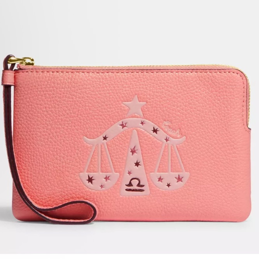COACH Corner Zip Wristlet With Libra ♎️ - Picture 5 of 12